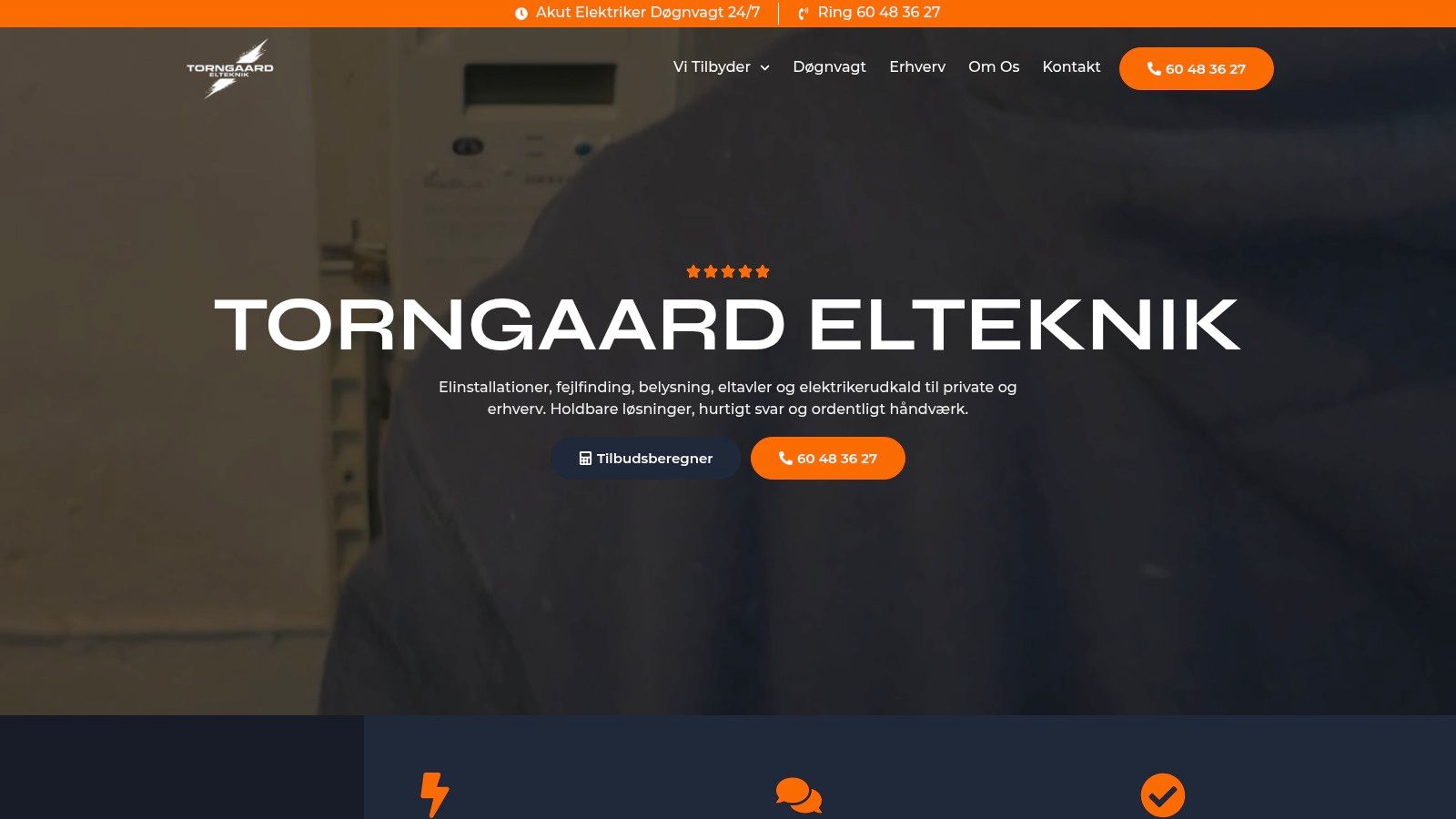 Faglig elinstallation og service fra Torngaard ElTeknik i Danmark.